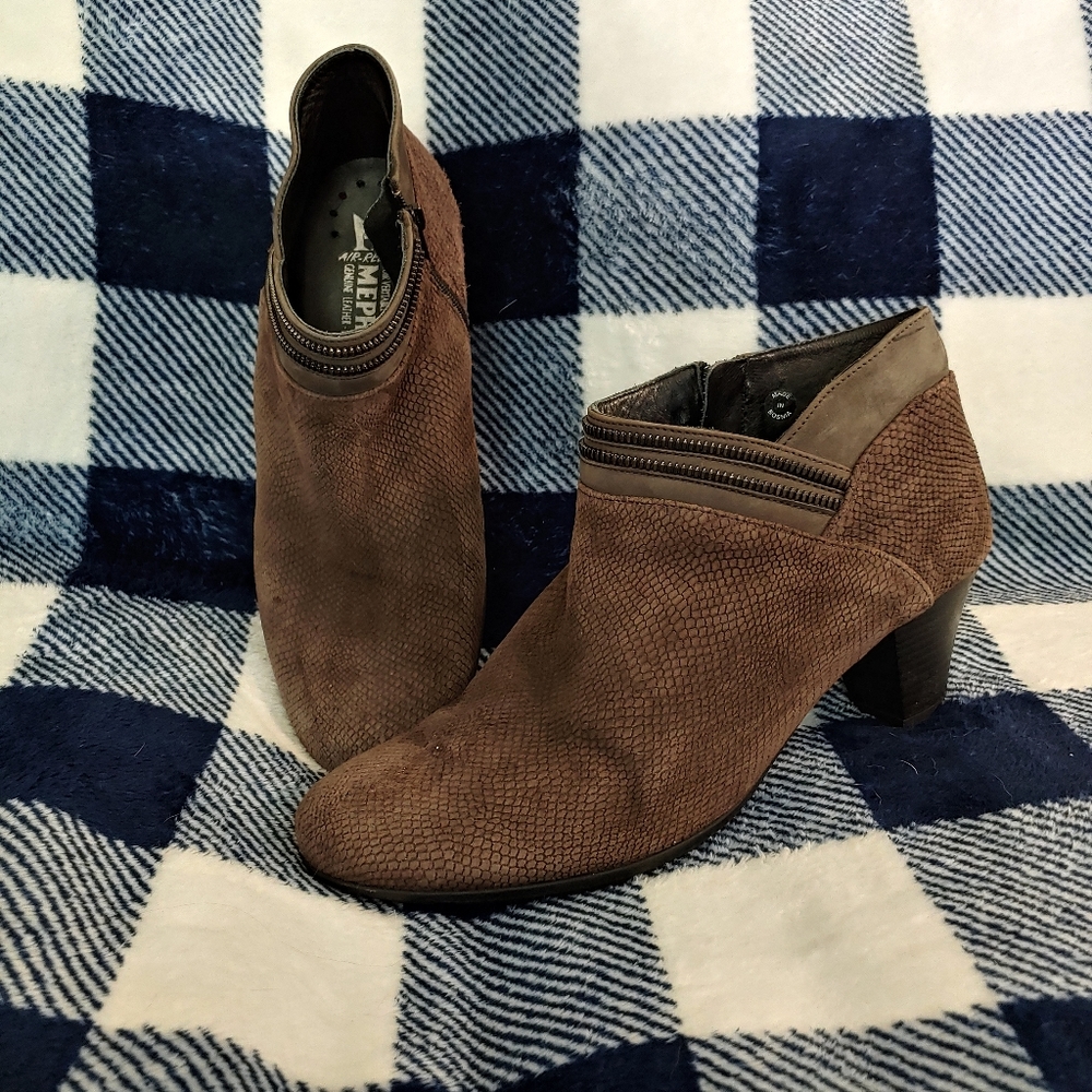 💘Mephisto air relax genuine leather heeled booties